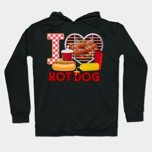 I love Hot Dog Hoodie